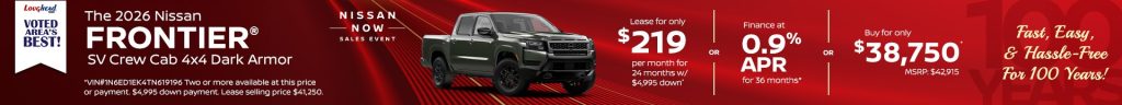 2026 Nissan Frontier Crew Cab SV 4x4 Dark Armor