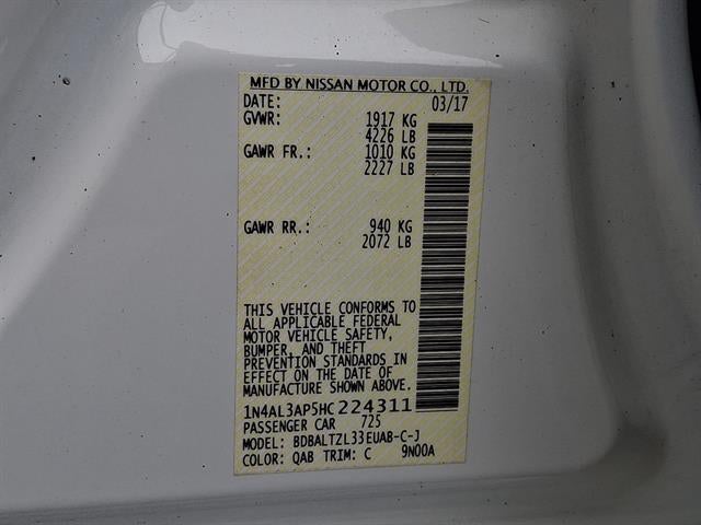 2017 Nissan Altima 2.5 SL 4dr Sedan