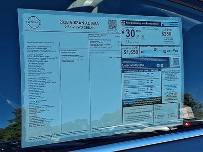 2026 Nissan Altima SV