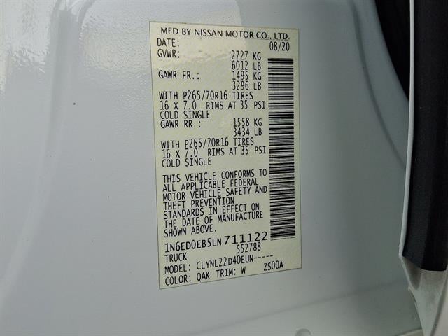 2020 Nissan Frontier SV