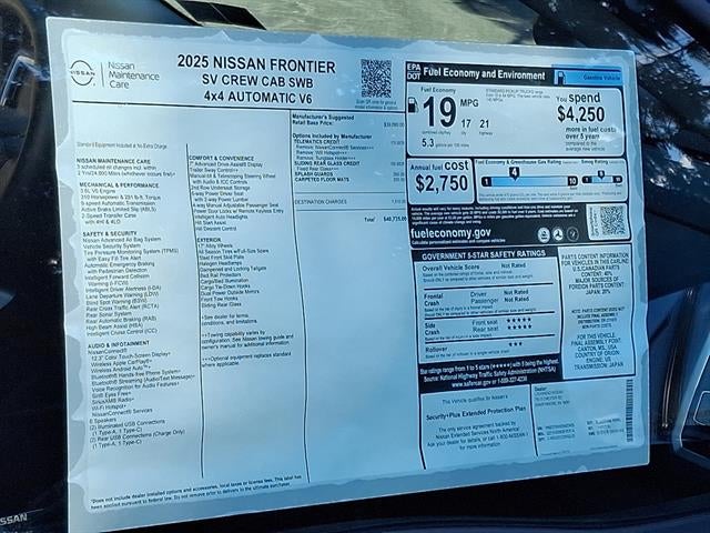 2025 Nissan Frontier Crew Cab SV 4x4