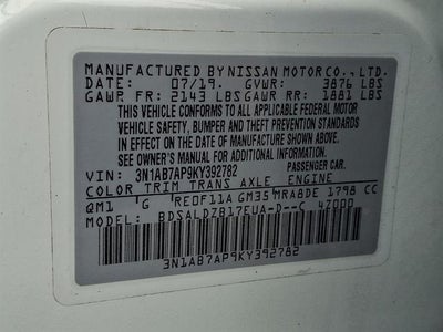 2019 Nissan Sentra SV 4dr Sedan