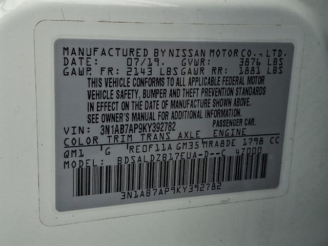 2019 Nissan Sentra SV 4dr Sedan