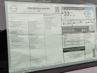 2026 Nissan Sentra SV