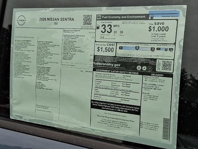 2026 Nissan Sentra SV