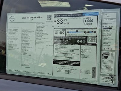 2026 Nissan Sentra SV