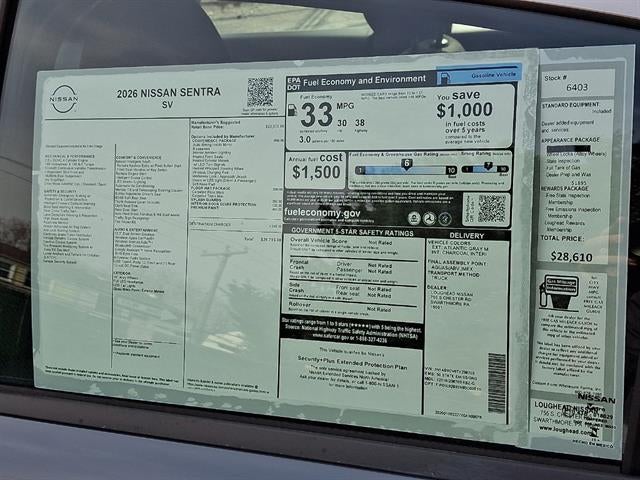 2026 Nissan Sentra SV