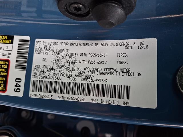 2019 Toyota Tacoma 4WD TRD Sport