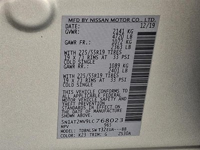 2020 Nissan Rogue AWD SL PREMIUM