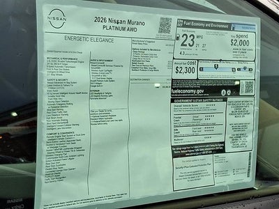 2026 Nissan Murano Platinum