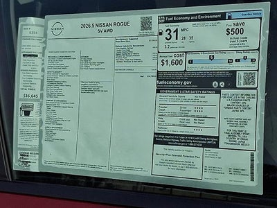 2026 Nissan Rogue SV