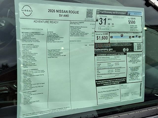 2026 Nissan Rogue SV