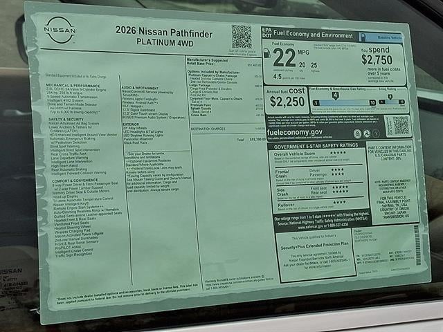 2026 Nissan Pathfinder Platinum