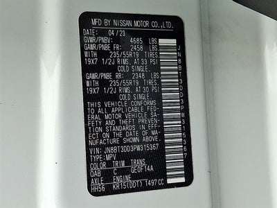 2023 Nissan Rogue AWD Platinum W/PREMIUM PKG.