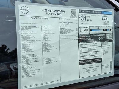 2026 Nissan Rogue Platinum