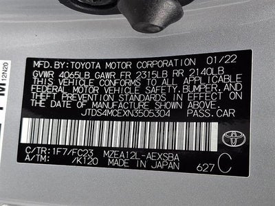 2022 Toyota Corolla SE